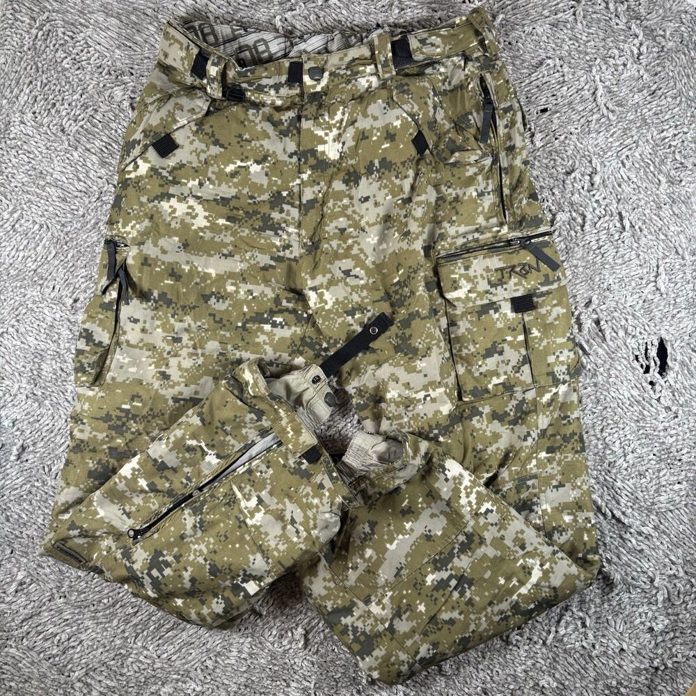 Turbine Performance Boardwear Ski Pants Mens Large Camo Utility Cargo FDG Zipper